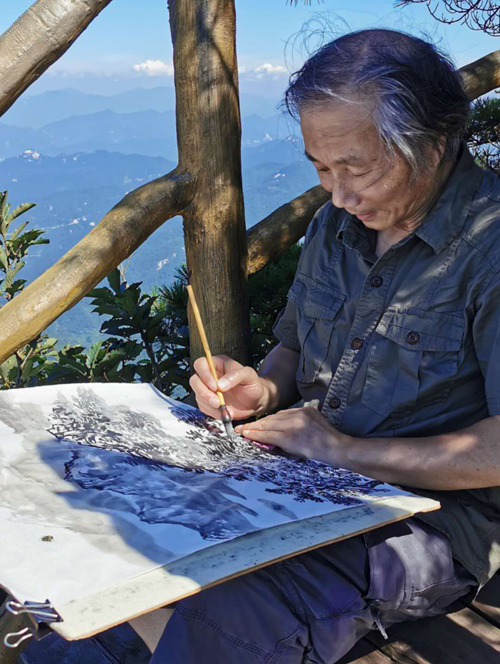《无限风光大别山》一记著名山水画家杨明