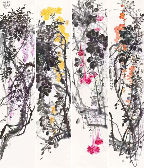 风骨高贤图。尺193x167Cm。