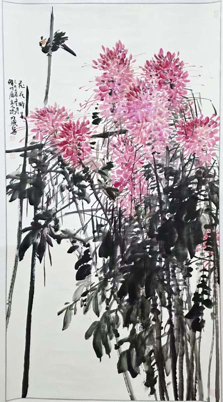飞花醉春，180x96cm。